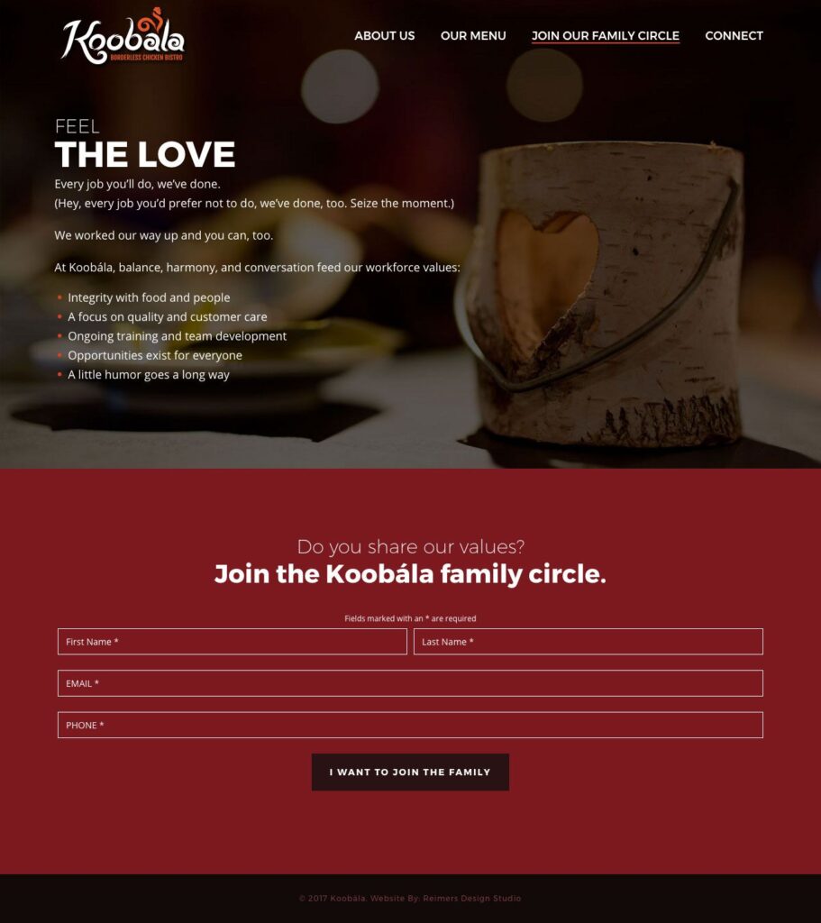 Koobala Website Design